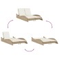 vidaXL Sonnenliege mit Auflagen Beige 114x205x73 cm Poly Rattan vidaXL Sonnenliege mit Auflagen Beige 114x205x73 cm Poly Rattan