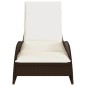 vidaXL Sonnenliege mit Auflage Braun 60x205x73 cm Poly Rattan vidaXL Sonnenliege mit Auflage Braun 60x205x73 cm Poly Rattan