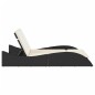 vidaXL Sonnenliege mit Auflagen Schwarz 114x205x73 cm Poly Rattan vidaXL Sonnenliege mit Auflagen Schwarz 114x205x73 cm Poly Rattan