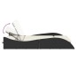 vidaXL Sonnenliege mit Auflagen Schwarz 114x205x73 cm Poly Rattan vidaXL Sonnenliege mit Auflagen Schwarz 114x205x73 cm Poly Rattan