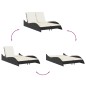vidaXL Sonnenliege mit Auflagen Schwarz 114x205x73 cm Poly Rattan vidaXL Sonnenliege mit Auflagen Schwarz 114x205x73 cm Poly Rattan