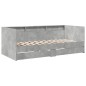 vidaXL Tagesbett mit Schubladen Betongrau 90x200 cm Holzwerkstoff vidaXL Tagesbett mit Schubladen Betongrau 90x200 cm Holzwerkstoff