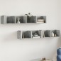 vidaXL Wandschränke 2 Stk. Betongrau 99x18x16,5 cm Holzwerkstoff vidaXL Wandschränke 2 Stk. Betongrau 99x18x16,5 cm Holzwerkstoff