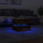 vidaXL Couchtisch mit LED-Leuchten Räuchereiche 50x50x40 cm vidaXL Couchtisch mit LED-Leuchten Räuchereiche 50x50x40 cm