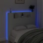 vidaXL LED-Kopfteil mit Ablagen Weiß 120x16,5x103,5 cm