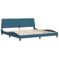 vidaXL Bettgestell mit Kopfteil Blau 200x200 cm Samt vidaXL Bettgestell mit Kopfteil Blau 200x200 cm Samt