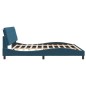 vidaXL Bettgestell mit Kopfteil Blau 200x200 cm Samt vidaXL Bettgestell mit Kopfteil Blau 200x200 cm Samt