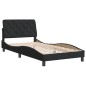 vidaXL Bettgestell mit Kopfteil Schwarz 100x200 cm Samt vidaXL Bettgestell mit Kopfteil Schwarz 100x200 cm Samt