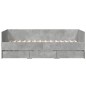 vidaXL Tagesbett mit Schubladen Betongrau 90x200 cm Holzwerkstoff vidaXL Tagesbett mit Schubladen Betongrau 90x200 cm Holzwerkstoff