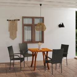 5-tlg. Garten-Essgruppe Grau