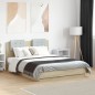 vidaXL Bettgestell mit Kopfteil Sonoma-Eiche 140x190 cm Holzwerkstoff vidaXL Bettgestell mit Kopfteil Sonoma-Eiche 140x190 cm Holzwerkstoff