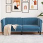 vidaXL Sofa 2-Sitzer Blau Samt vidaXL Sofa 2-Sitzer Blau Samt