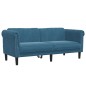 vidaXL Sofa 2-Sitzer Blau Samt vidaXL Sofa 2-Sitzer Blau Samt