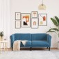 vidaXL Sofa 2-Sitzer Blau Samt vidaXL Sofa 2-Sitzer Blau Samt