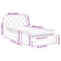 vidaXL Bett mit Matratze Dunkelgrau 80x200 cm Samt