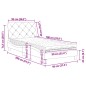 vidaXL Bett mit Matratze Hellgrau 90x190 cm Samt vidaXL Bett mit Matratze Hellgrau 90x190 cm Samt