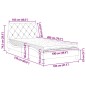 vidaXL Bett mit Matratze Hellgrau 100x200 cm Samt vidaXL Bett mit Matratze Hellgrau 100x200 cm Samt