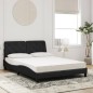 vidaXL Bett mit Matratze Schwarz 140x190 cm Samt vidaXL Bett mit Matratze Schwarz 140x190 cm Samt