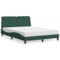 vidaXL Bett mit Matratze Dunkelgrün 140x200 cm Samt vidaXL Bett mit Matratze Dunkelgrün 140x200 cm Samt