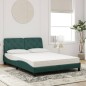 vidaXL Bett mit Matratze Dunkelgrün 140x200 cm Samt vidaXL Bett mit Matratze Dunkelgrün 140x200 cm Samt