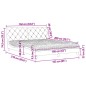 vidaXL Bett mit Matratze Blau 160x200 cm Samt vidaXL Bett mit Matratze Blau 160x200 cm Samt