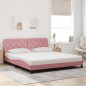 vidaXL Bett mit Matratze Rosa 180x200 cm Samt vidaXL Bett mit Matratze Rosa 180x200 cm Samt