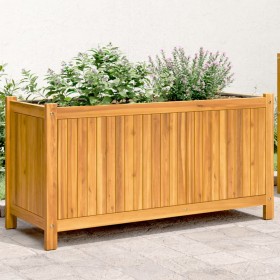 vidaXL Pflanzkübel mit Einlage 99,5x38x50 cm Massivholz Akazie