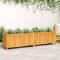 vidaXL Pflanzkübel mit Einlage 199x38,5x50 cm Massivholz Akazie vidaXL Pflanzkübel mit Einlage 199x38,5x50 cm Massivholz Akazie