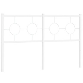 vidaXL Kopfteil Metall Weiß 135 cm