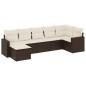 vidaXL 7-tlg. Garten-Sofagarnitur mit Kissen Braun Poly Rattan vidaXL 7-tlg. Garten-Sofagarnitur mit Kissen Braun Poly Rattan