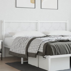 vidaXL Kopfteil Metall Weiß 200 cm
