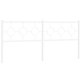 vidaXL Kopfteil Metall Weiß 200 cm