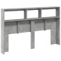 vidaXL LED-Kopfteil mit Ablage Betongrau 160x17x102 cm