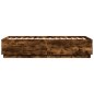 vidaXL Bettgestell mit LED Räuchereiche 75x190 cm Holzwerkstoff vidaXL Bettgestell mit LED Räuchereiche 75x190 cm Holzwerkstoff
