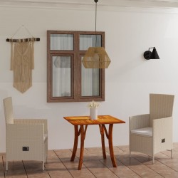 3-tlg. Garten-Essgruppe Beige