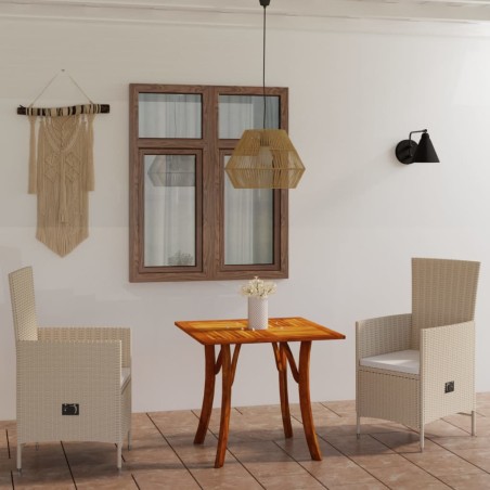 3-tlg. Garten-Essgruppe Beige
