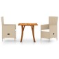 3-tlg. Garten-Essgruppe Beige 3-tlg. Garten-Essgruppe Beige