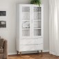 vidaXL Vitrinenschrank MOLDE Weiß 90x35x175 cm Massivholz Kiefer vidaXL Vitrinenschrank MOLDE Weiß 90x35x175 cm Massivholz Kiefer