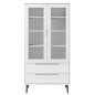 vidaXL Vitrinenschrank MOLDE Weiß 90x35x175 cm Massivholz Kiefer vidaXL Vitrinenschrank MOLDE Weiß 90x35x175 cm Massivholz Kiefer
