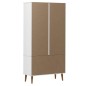 vidaXL Vitrinenschrank MOLDE Weiß 90x35x175 cm Massivholz Kiefer vidaXL Vitrinenschrank MOLDE Weiß 90x35x175 cm Massivholz Kiefer