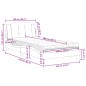 vidaXL Bett mit Matratze Grau 100x200 cm Kunstleder