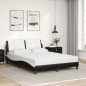 vidaXL Bett mit Matratze Schwarz und Weiß 120x200 cm Kunstleder vidaXL Bett mit Matratze Schwarz und Weiß 120x200 cm Kunstleder
