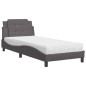 vidaXL Bett mit Matratze Grau 90x190 cm Kunstleder vidaXL Bett mit Matratze Grau 90x190 cm Kunstleder