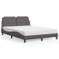 vidaXL Bett mit Matratze Grau 140x190 cm Kunstleder vidaXL Bett mit Matratze Grau 140x190 cm Kunstleder