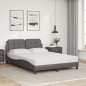 vidaXL Bett mit Matratze Grau 140x190 cm Kunstleder vidaXL Bett mit Matratze Grau 140x190 cm Kunstleder