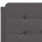 vidaXL Bett mit Matratze Grau 140x190 cm Kunstleder vidaXL Bett mit Matratze Grau 140x190 cm Kunstleder