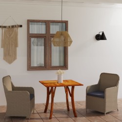3-tlg. Garten-Essgruppe Braun