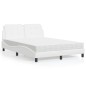 vidaXL Bett mit Matratze Weiß 140x190 cm Kunstleder vidaXL Bett mit Matratze Weiß 140x190 cm Kunstleder
