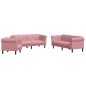 vidaXL 3-tlg. Sofagarnitur Rosa Samt vidaXL 3-tlg. Sofagarnitur Rosa Samt