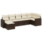 vidaXL 7-tlg. Garten-Sofagarnitur mit Kissen Braun Poly Rattan vidaXL 7-tlg. Garten-Sofagarnitur mit Kissen Braun Poly Rattan